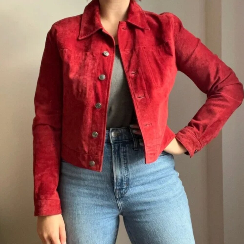 Vintage Jacob Suede Cropped Jacket Size M